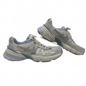 Nike White Blue V2K Run Sneakers | Women's Size 10